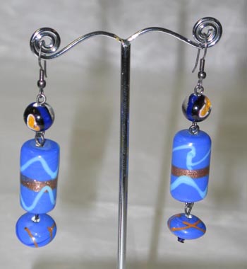 alisha - BULK GLASS  EARRINGS -22PRS 